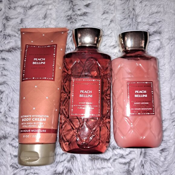 Bath And Body Works Peavh Bellini Set New - Picture 1 of 2
